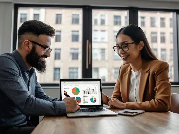 professionals' SEO services, conversion performance and analytics charts